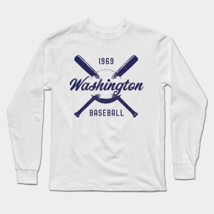 look distressed Washington 1969 baseball USA Long Sleeve T-Shirt